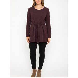 Simply Vera V. Wang burgundy tunic sweater